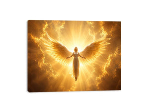 golden angel spiritual wall art