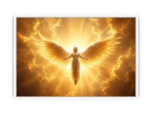 golden angel spiritual wall art