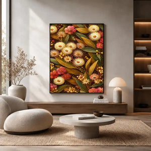 native wildflower gold canvas print