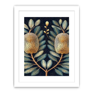 midnight banksia botanical canvas art