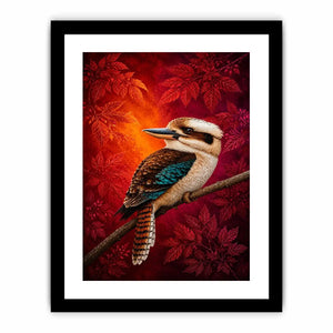 colorful kookaburra wall art living room