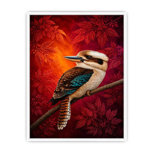 colorful kookaburra wall art living room