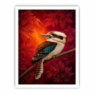 colorful kookaburra wall art living room