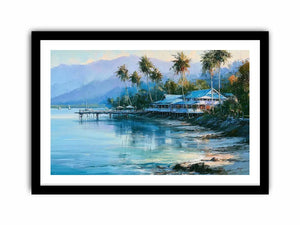 tropical coastal canvas beach house decor