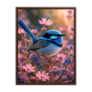 blue wren bird canvas print bedroom