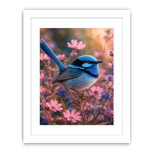 blue wren bird canvas print bedroom