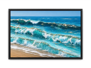 ocean wave canvas print coastal decor