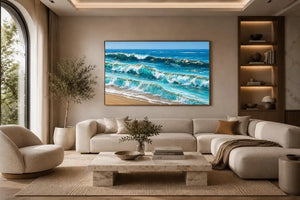 ocean wave canvas print coastal decor
