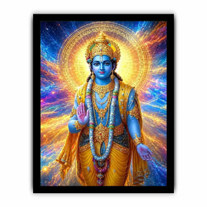 lord vishnu cosmic gold canvas art