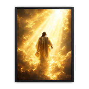golden religious heavenly clouds canvas print
