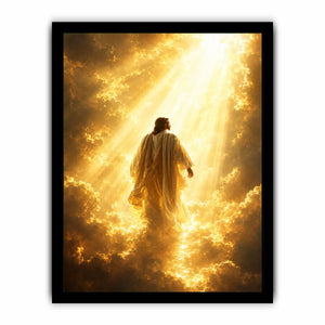 golden religious heavenly clouds canvas print