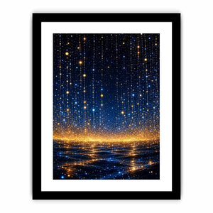 blue gold abstract light canvas bedroom