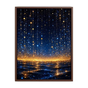 blue gold abstract light canvas bedroom