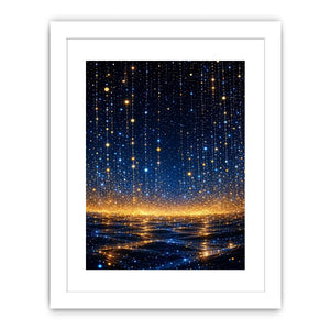 blue gold abstract light canvas bedroom