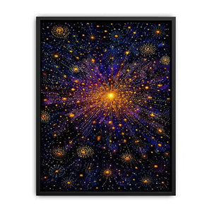 cosmic abstract canvas living room