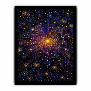cosmic abstract canvas living room