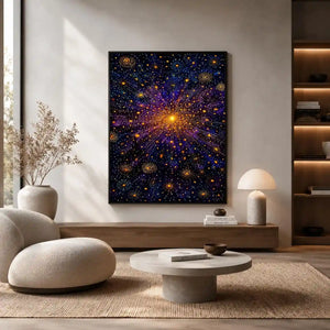 cosmic abstract canvas living room