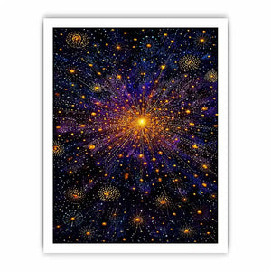 cosmic abstract canvas living room
