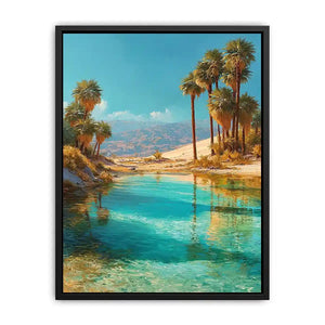 desert oasis palm tree canvas living room