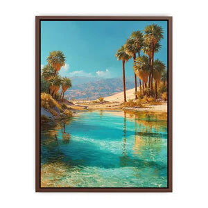 desert oasis palm tree canvas living room