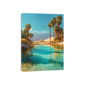 desert oasis palm tree canvas living room