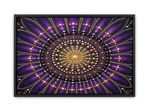 purple gold mandala canvas elegant decor