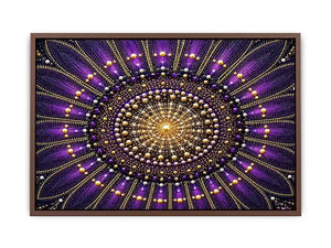 purple gold mandala canvas elegant decor