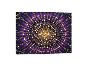 purple gold mandala canvas elegant decor