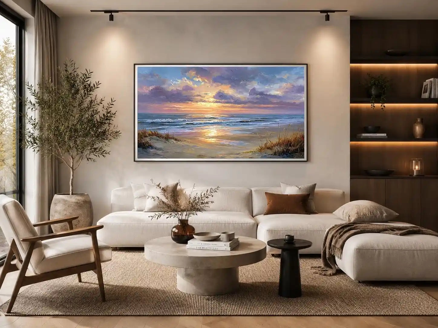 aerial beach canvas print coastal living room