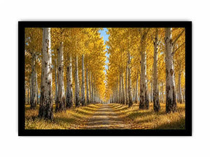 golden forest canvas print hallway decor