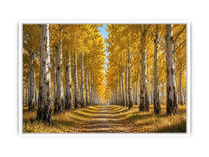 golden forest canvas print hallway decor