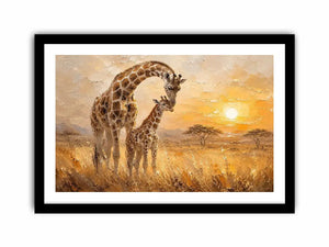 giraffe safari canvas nursery decor