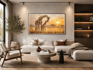 giraffe safari canvas nursery decor
