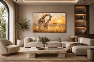 giraffe safari canvas nursery decor