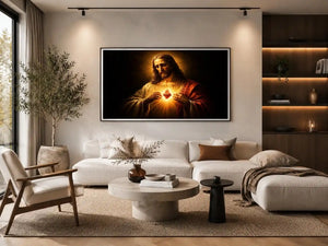 sacred heart jesus canvas print home