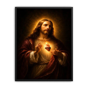 classic sacred heart artwork bedroom decor