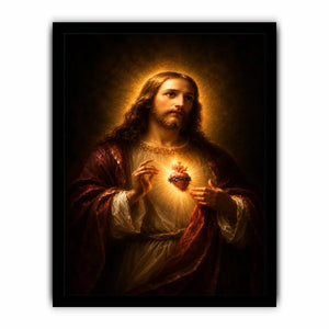classic sacred heart artwork bedroom decor