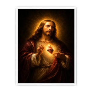 classic sacred heart artwork bedroom decor