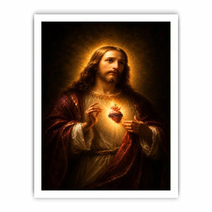 classic sacred heart artwork bedroom decor