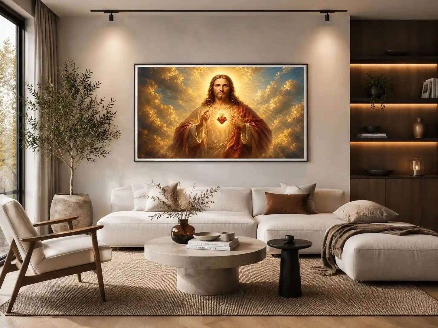 radiant sacred heart canvas classic decor