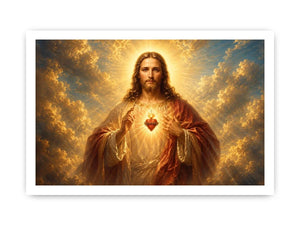 radiant sacred heart canvas classic decor