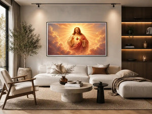 golden jesus wall art sacred home decor