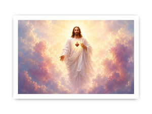 sacred heart jesus canvas art peaceful decor