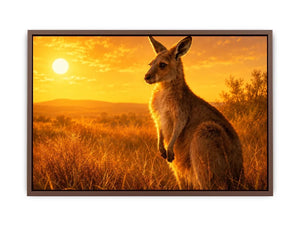 kangaroo sunset wall art warm interiors