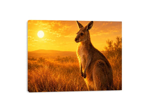kangaroo sunset wall art warm interiors