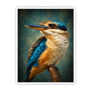kingfisher bird canvas print modern decor