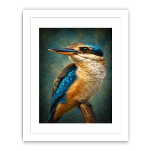 kingfisher bird canvas print modern decor