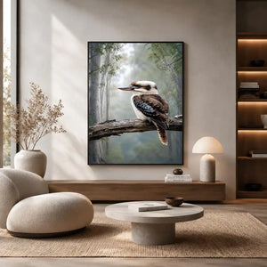 kookaburra forest bird canvas art