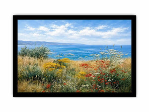 coastal wildflower landscape canvas
