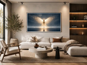 ethereal angel glowing wings artwork